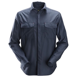 Snickers 8561 Protecwork Long Sleeve Shirt Navy Xtra Small