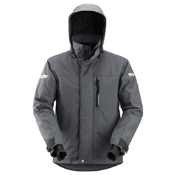Snickers 1102 Allroundwork Waterproof 37.5 Insulated Jacket Steel Grey/Black 3XL