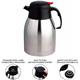Fixtures Push Button Vacuum Jug 1.5 Litre Silver & Black