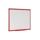Bi-Office Maya Non-Magnetic Gridded Whiteboard; Dry Erase Surface; Red Plastic Frame; 2400x1200mm