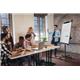 Bi-Office Design Mobile Magnetic Flipchart Easel; Dry-Wipe Lacquered Steel Surface; Aluminium And Black Plastic Frame; 700x1000mm