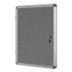 Bi-Office Enclore Display Case; Grey Felt Surface; Lockable Acrylic Door; Aluminium Frame; 1160x981mm - 15x A4