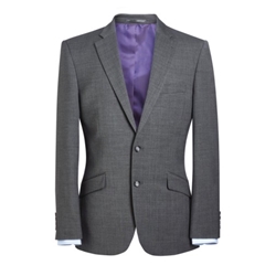 Brook Taverner Sophisticated Avalino Tailored Fit Single Breasted Jacket Light Grey 38 Regular 5647G