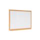 Bi-Office Earth Prime Double-Sided Non-Magnetic Whiteboard; Drywipe Surface; MDF Frame With Oak Finish; 1200x900mm