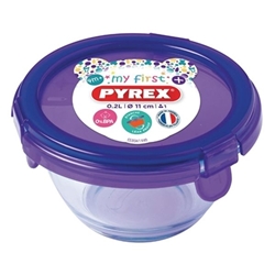 Pyrex Cook & Go Mini Round Dish With Lid 0.2Ltr