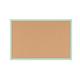 Bi-Office Pastel Cork Notice Board; 60x40cm; Cork Surface; Pastel Green-Lined MDF Frame