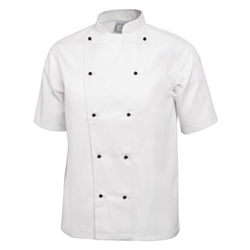 Whites Chicago Unisex Chef Jacket Short Sleeve White L