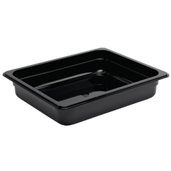 Vogue Polycarbonate 1/2 Gastronorm Container 65mm Black