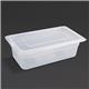 Vogue Polypropylene 1/3 Gastronorm Container with Lid 100mm (4 pack)