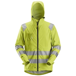 Snickers 8233 High Visibility PU Rain Jacket Class 3 Yellow Small