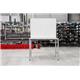 Bi-Office Industrial Desk; Magnetic Whiteboard; 120x90cm (Board Size); Dry-Wipe Lacquered Steel Surface; Aluminium Structure