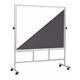 Bi-Office Revolver Plus; Double-Sided Lacquered Steel And Felt Surface; Aluminium Structure; 120x90cm