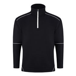 Orn 1283 Fireback 1/4 Zip Sweatshirt Black/Black Small