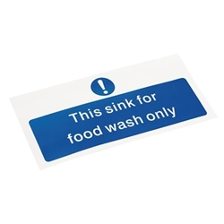 Vogue Food Wash Only Sign