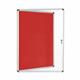 Bi-Office Enclore Display Case; Red Felt Surface; Lockable Acrylic Door; Aluminium Frame; 1160x981mm - 15x A4
