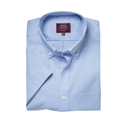 Brook Taverner Tucson Short Sleeve Classic Oxford Shirt Sky Blue 15.5 Collar 4051E