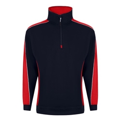 Orn 1288 Avocet 1/4 Zip Sweatshirt Navy/Red 2XL 