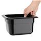 Vogue Polycarbonate 1/6 Gastronorm Container 100mm Black