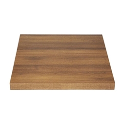Bolero Pre-drilled Square Tabletop Rustic Oak 700mm