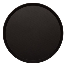 Cambro Treadlite Fibreglass Round Non-Slip Tray Black 405mm