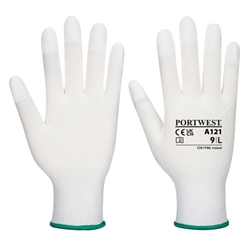 Portwest PU Fingertip Glove XS White (Pack of 12)
