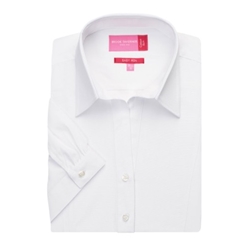 Brook Taverner Paduli Short Sleeve Blouse White UK 10 Regular 2216A