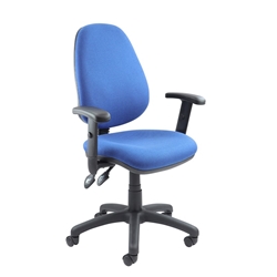 Vantage 100 2 lever PCB operators chair with adjustable arms - blue