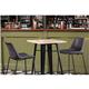 Bolero Bistro Bar Table with Wooden Top Black