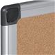 Bi-Office Maya Cork Notice Board; Aluminium Frame; 900x900mm; For Flipping Boards System
