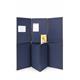 Bi-Office Showboard Exhibition System; 7 Panel Double Sided Display Boards; Blue/Grey Loop Nylon; 60x90cm (Panel Size)