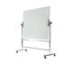 Bi-Office Glass Magnetic Revolving Whiteboard; Chrome Structure; 1500x1200mm