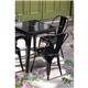 Bolero Bistro Steel Square Table Black 668mm (Single)