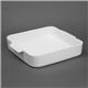 Olympia Whiteware Square Eared Roaster 260x225x50mm (2 pack)