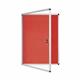 Bi-Office Enclore Display Case; Red Felt Surface; Lockable Acrylic Door; Aluminium Frame; 1160x981mm - 15x A4