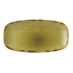 Dudson Harvest Oblong Chefs Plates Green 298 x 153mm (12 pack)