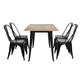 Bolero Bistro Steel Side Chairs Black (4 pack)