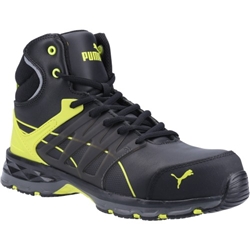 Puma Velocity 2.0 Mid S3 ESD HRO SRC Safety Work Boot Black/Yellow [Size UK 10.5/ EU 45]