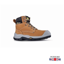 U Power Clyde S3 HRO HI CI SRC Safety Boot Tan [Size 06.5/ EU 40]