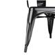 Bolero Bistro Steel Side Chairs Black (4 pack)