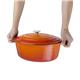 Vogue Orange Oval Casserole Dish 6Ltr