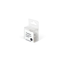 Bi-Office Push Pins; Clear/Transparent; Pack of 25