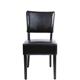 Bolero Chunky Faux Leather Chairs Dark Brown (2 Pack)