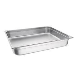 Vogue Stainless Steel 2/1 Gastronorm Tray 100mm