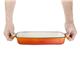 Vogue Orange Cast Iron Casserole Dish 1.8Ltr