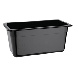 Vogue Polycarbonate 1/3 Gastronorm Container 150mm Black