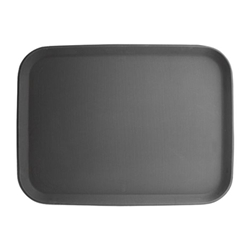 Olympia Kristallon Polypropylene Rectangular Non-Slip Tray Black 510mm