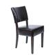 Bolero Chunky Faux Leather Chairs Dark Brown (2 Pack)