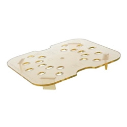 Cambro High Heat Polycarbonate 1/6 Gastronorm Drain Plate