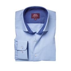 Brook Taverner Tofino Long Sleeve Royal Oxford Shirt Sky Blue 14 Collar 4043E