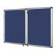 Bi-Office Enclore Display Case; Blue Felt Surface; 2 Lockable Acrylic Doors; Aluminium Frame; 1530x1230mm - 28x A4